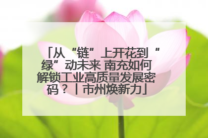 从“链”上开花到“绿”动未来 南充如何解锁工业高质量发展密码？丨市州焕新力