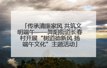 传承清廉家风 共筑文明端午——舞阳街道长春村开展“树道德新风 扬端午文化”主题活动