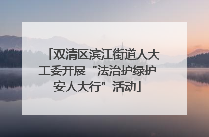 双清区滨江街道人大工委开展“法治护绿护安人大行”活动