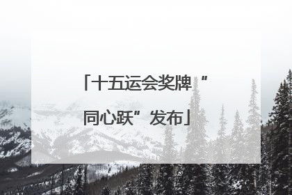 十五运会奖牌“同心跃”发布