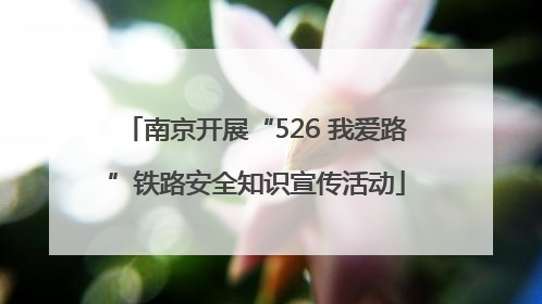 南京开展“526 我爱路”铁路安全知识宣传活动