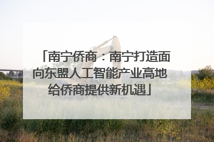 南宁侨商：南宁打造面向东盟人工智能产业高地给侨商提供新机遇