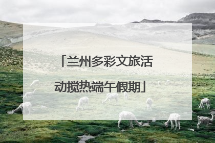 兰州多彩文旅活动搅热端午假期