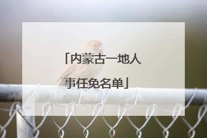 内蒙古一地人事任免名单