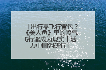 出行靠飞行背包？《美人鱼》里的喷气飞行器成为现实丨活力中国调研行