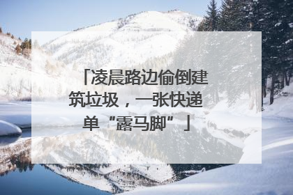 凌晨路边偷倒建筑垃圾，一张快递单“露马脚”
