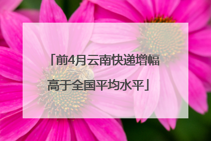 前4月云南快递增幅高于全国平均水平