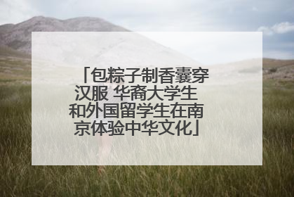 包粽子制香囊穿汉服 华裔大学生和外国留学生在南京体验中华文化