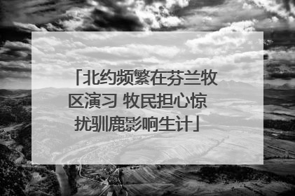 北约频繁在芬兰牧区演习 牧民担心惊扰驯鹿影响生计
