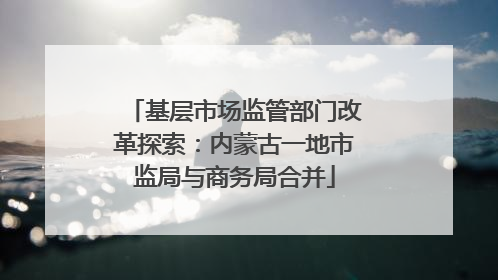 基层市场监管部门改革探索：内蒙古一地市监局与商务局合并