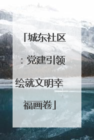 城东社区：党建引领绘就文明幸福画卷