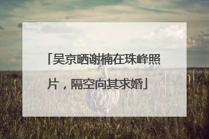 吴京晒谢楠在珠峰照片，隔空向其求婚