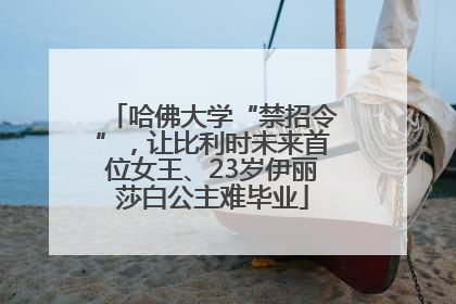 哈佛大学“禁招令”，让比利时未来首位女王、23岁伊丽莎白公主难毕业