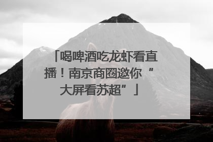 喝啤酒吃龙虾看直播！南京商圈邀你“大屏看苏超”