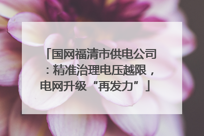 国网福清市供电公司：精准治理电压越限，电网升级“再发力”