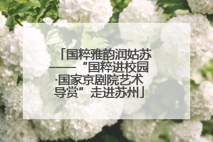 国粹雅韵润姑苏——“国粹进校园·国家京剧院艺术导赏”走进苏州
