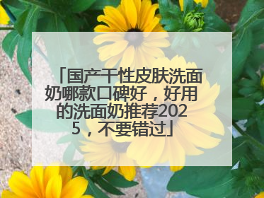 国产干性皮肤洗面奶哪款口碑好，好用的洗面奶推荐2025，不要错过
