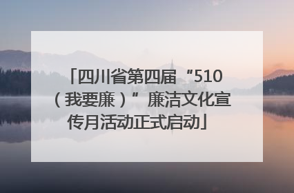 四川省第四届“510（我要廉）”廉洁文化宣传月活动正式启动