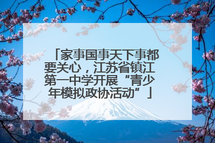 家事国事天下事都要关心，江苏省镇江第一中学开展“青少年模拟政协活动”