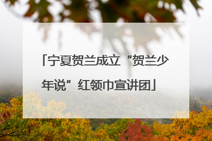 宁夏贺兰成立“贺兰少年说”红领巾宣讲团