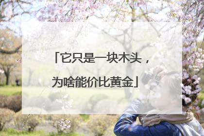 它只是一块木头，为啥能价比黄金
