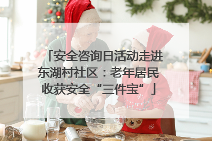 安全咨询日活动走进东湖村社区：老年居民收获安全“三件宝”