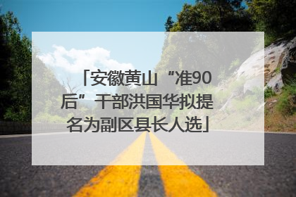 安徽黄山“准90后”干部洪国华拟提名为副区县长人选