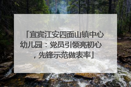 宜宾江安四面山镇中心幼儿园：党员引领亮初心，先锋示范做表率