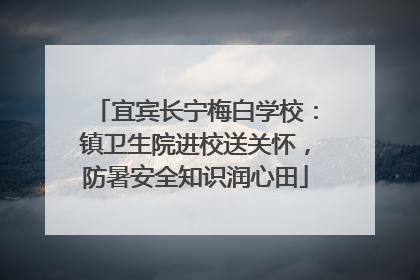 宜宾长宁梅白学校：镇卫生院进校送关怀，防暑安全知识润心田