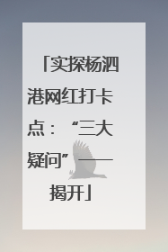 实探杨泗港网红打卡点：“三大疑问”一一揭开