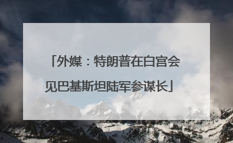 外媒：特朗普在白宫会见巴基斯坦陆军参谋长