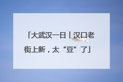 大武汉一日︱汉口老街上新，太“豆”了