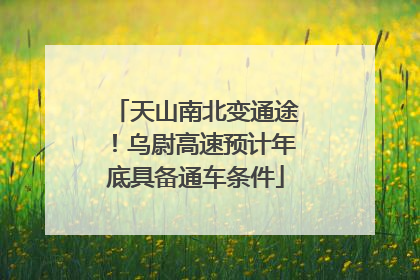 天山南北变通途！乌尉高速预计年底具备通车条件