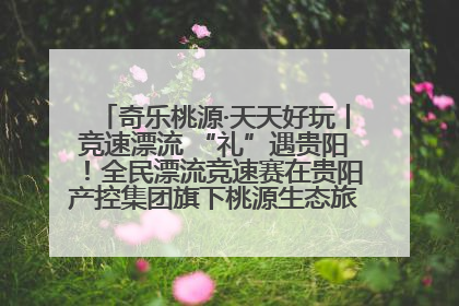 奇乐桃源·天天好玩丨竞速漂流 “礼”遇贵阳！全民漂流竞速赛在贵阳产控集团旗下桃源生态旅游度假区举行