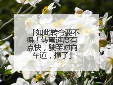 如此转弯要不得！转弯速度有点快，驶至对向车道，撞了