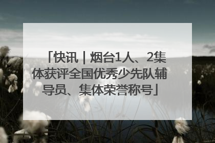 快讯｜烟台1人、2集体获评全国优秀少先队辅导员、集体荣誉称号