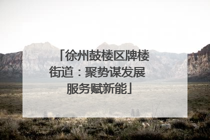 徐州鼓楼区牌楼街道：聚势谋发展 服务赋新能