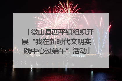 微山县西平镇组织开展“我在新时代文明实践中心过端午”活动