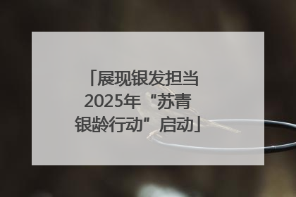 展现银发担当 2025年“苏青银龄行动”启动