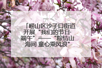 崂山区沙子口街道开展“我们的节日·端午”——“粽情山海间 童心乘风浪”文明实践活动