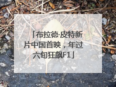 布拉德·皮特新片中国首映，年过六旬狂飙F1