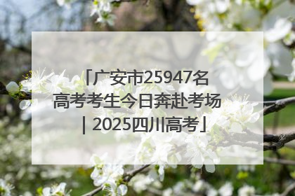 广安市25947名高考考生今日奔赴考场｜2025四川高考
