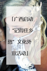 广西启动“记得住乡愁”文化外宣活动