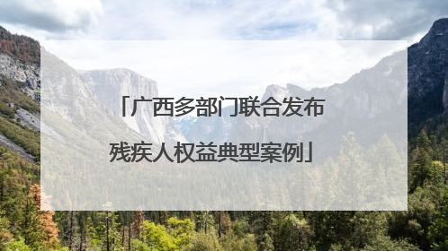 广西多部门联合发布残疾人权益典型案例