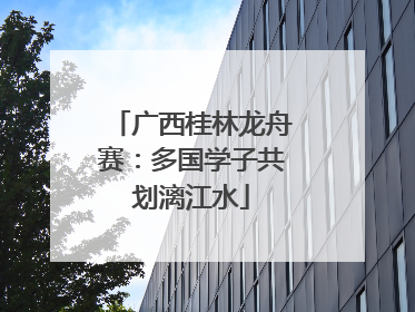 广西桂林龙舟赛：多国学子共划漓江水
