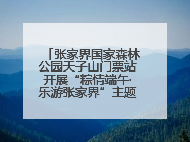 张家界国家森林公园天子山门票站开展“粽情端午·乐游张家界”主题宠客活动