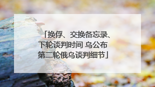 换俘、交换备忘录、下轮谈判时间 乌公布第二轮俄乌谈判细节