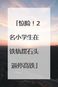 惊险！2名小学生在铁轨摆石头逼停高铁