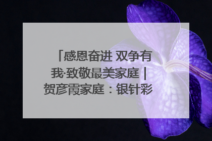 感恩奋进 双争有我·致敬最美家庭｜贺彦霞家庭：银针彩线绣出好日子