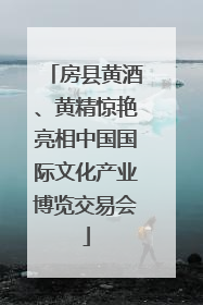 房县黄酒、黄精惊艳亮相中国国际文化产业博览交易会